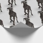 Wasserfarbe Großer Dan Hund Tier Geschenkpapier (Ecke)