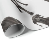 Wasserfarbe Großer Dan Hund Tier Geschenkpapier (Rolleneckpunkt)