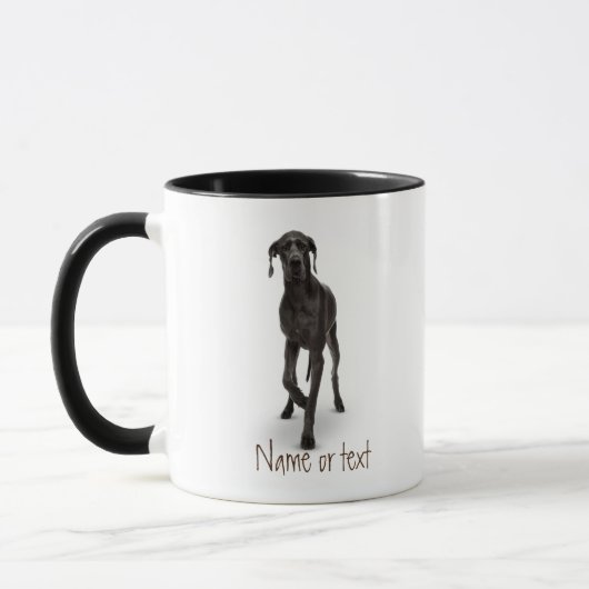 Wasserfarbe Großer Dogenhund Tasse (Links)