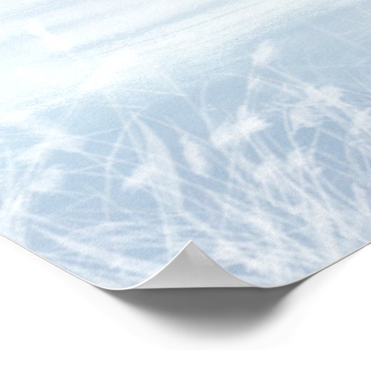 Wasserfarbe Grosses Blaues Hirn Vogelwelt Poster (Ecke)