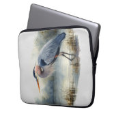 Wasserfarbe Grosses Blaues Meer Laptopschutzhülle (Vorderseite Links)