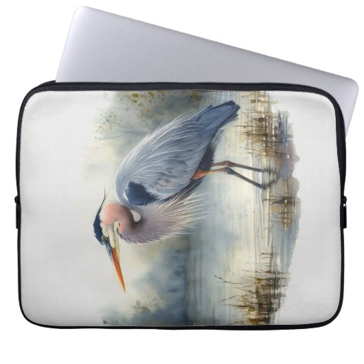 Wasserfarbe Grosses Blaues Meer Laptopschutzhülle (Vorderseite)