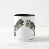 Wasserfarbe Großes graues Owl, Naturvogel Tasse (Zentrum)