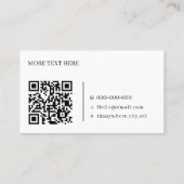 Wasserfarbe Grün QR-Code Benutzerdefiniertes Logo Visitenkarte (Rückseite)