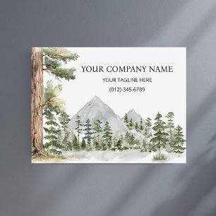 Wasserfarbe Grüner Wald Personalisierte Geschäftsp Poster