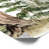 Wasserfarbe Grüner Wald Personalisierte Geschäftsp Poster (Ecke)
