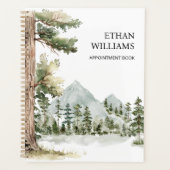 Wasserfarbe Grüner Wald Personalisierter Terminpla Planer (Vorderseite)
