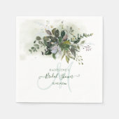 Wasserfarbe Grünes Brautparty Serviette (Vorderseite)