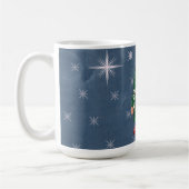 Wasserfarbe-Grünzwerg-Weihnachtslichter Kaffeetasse (Links)