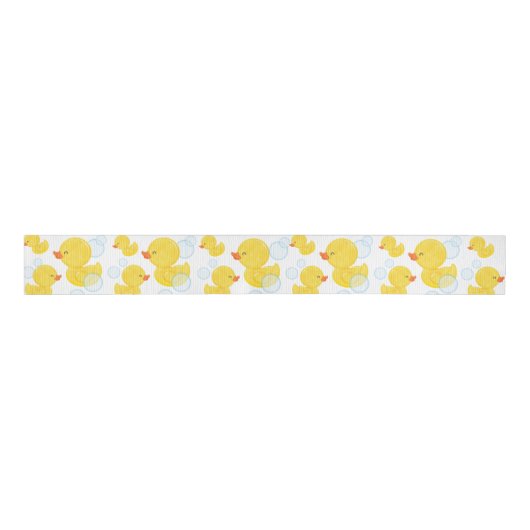 Wasserfarbe Gummi Ducky Ripsband (Vorderseite)
