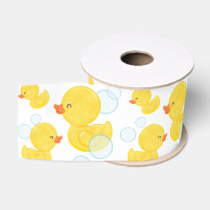 Wasserfarbe Gummi Ducky Ripsband