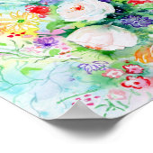 Wasserfarbe Gute Blume 8x10 Poster (Ecke)