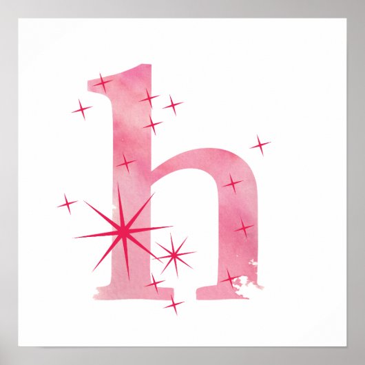 Wasserfarbe H Poster (Vorne)