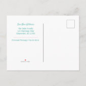 Wasserfarbe haben wir verschoben Flamingo-Adresse Ankündigungspostkarte (Rückseite)