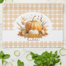 Wasserfarbe Hallo Pumpkin, glücklicher Fall Y'all Geschirrtuch