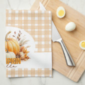 Wasserfarbe Hallo Pumpkin, glücklicher Fall Y'all Geschirrtuch (Viertel Falte)