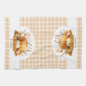 Wasserfarbe Hallo Pumpkin, glücklicher Fall Y'all Geschirrtuch (Horizontal)