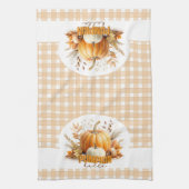 Wasserfarbe Hallo Pumpkin, glücklicher Fall Y'all Geschirrtuch (Vertikal)