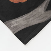 Wasserfarbe Halloween Boo Geist und Pumpkins Schwa Fleecedecke (Ecke)