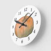 Wasserfarbe Halloween Harvest Pumpkin Runde Wanduhr (Winkel)