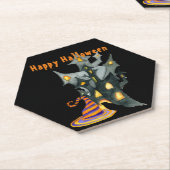 Wasserfarbe Halloween House & Hat Untersetzer (angewinkelt)