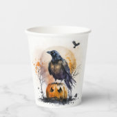 Wasserfarbe Halloween Pappbecher (Vorderseite)