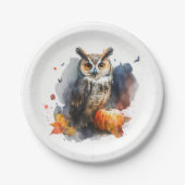 Wasserfarbe Halloween Pappteller (Vorderseite)