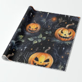 Wasserfarbe Halloween Pumpkin Geschenkpapier (Ungerollt)