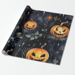 Wasserfarbe Halloween Pumpkin Geschenkpapier