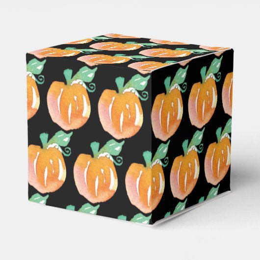 Wasserfarbe Halloween Pumpkin Trick oder Treat Can Geschenkschachtel (Rückseite)