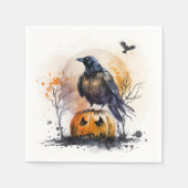 Wasserfarbe Halloween Serviette (Vorderseite)