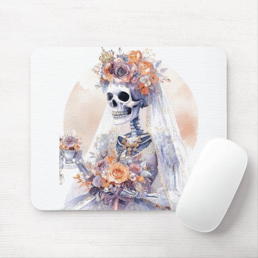 Wasserfarbe Halloween Skeleton Mousepad (Mit Mouse)