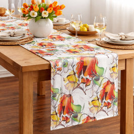 Wasserfarbe Handgemalt Exquisite Delikate Blume Großer Tischläufer