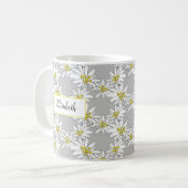Wasserfarbe HandGezeichnet Edelweiss Personalisier Kaffeetasse (Vorderseite Links)