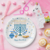Wasserfarbe Hanukkka Holiday Pappteller (Party)