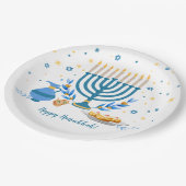Wasserfarbe Hanukkka Holiday Pappteller (Schrägansicht)
