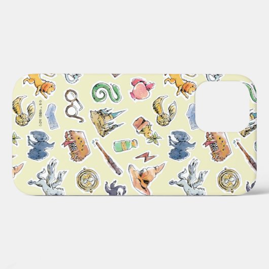 Wasserfarbe Harry Potter Icons Case-Mate iPhone Hülle (Rückseite (Horizontal))