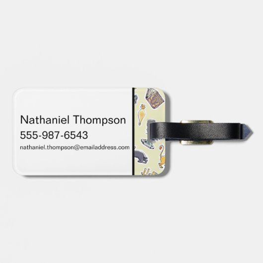 Wasserfarbe Harry Potter Icons Gepäckanhänger (Rückseite horizontal)