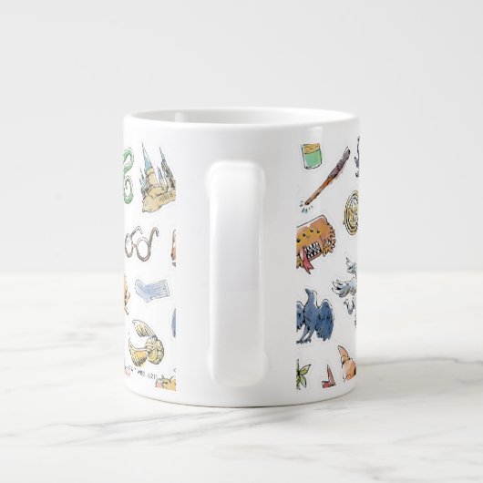 Wasserfarbe Harry Potter Icons Jumbo-Tasse (Rückseite)