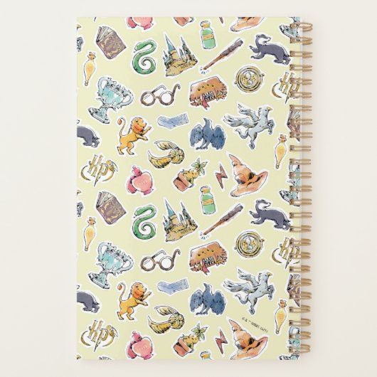 Wasserfarbe Harry Potter Icons Planer (Rückseite)