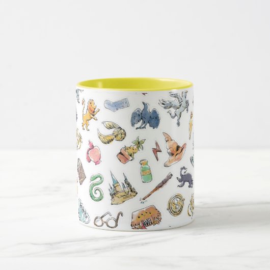 Wasserfarbe Harry Potter Icons Tasse (Zentrum)
