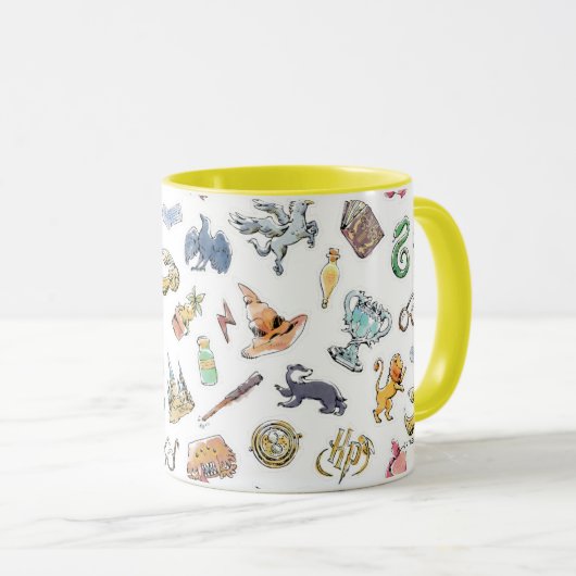 Wasserfarbe Harry Potter Icons Tasse (VorderseiteRechts)