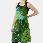 Wasserfarbe Hawaiian Monstera Leaf Tropical - Grün Schürze (InSitu)