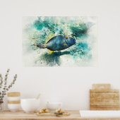 Wasserfarbe Hawaiianischer Tropischer Fisch - File Poster (Küche)