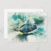 Wasserfarbe Hawaiianischer Tropischer Fisch - File Postkarte (Vorne/Hinten)