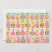 Wasserfarbe Hawaiische Ananas Aloha Baby Dusche Einladung (Rückseite)