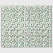 Wasserfarbe Heilig und Berries Weihnachten Geschenkpapier (Flach)