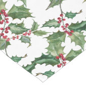 Wasserfarbe Heilige und rote Berries Großer Tischläufer (Ecke)