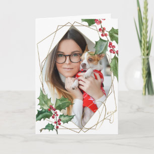 Wasserfarbe Heilige und rote Berries Karte