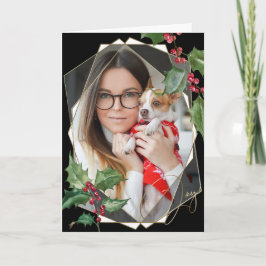 Wasserfarbe Heilige und rote Berries Karte